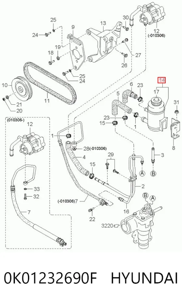 Бачок ГУР KIA Sportage I