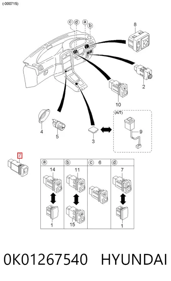  0K01267540 Hyundai/Kia