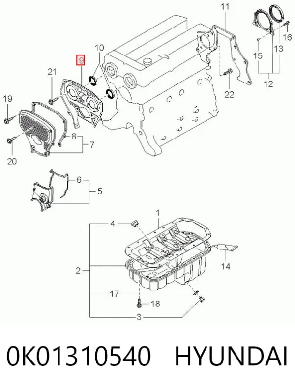  0K01310540 Hyundai/Kia