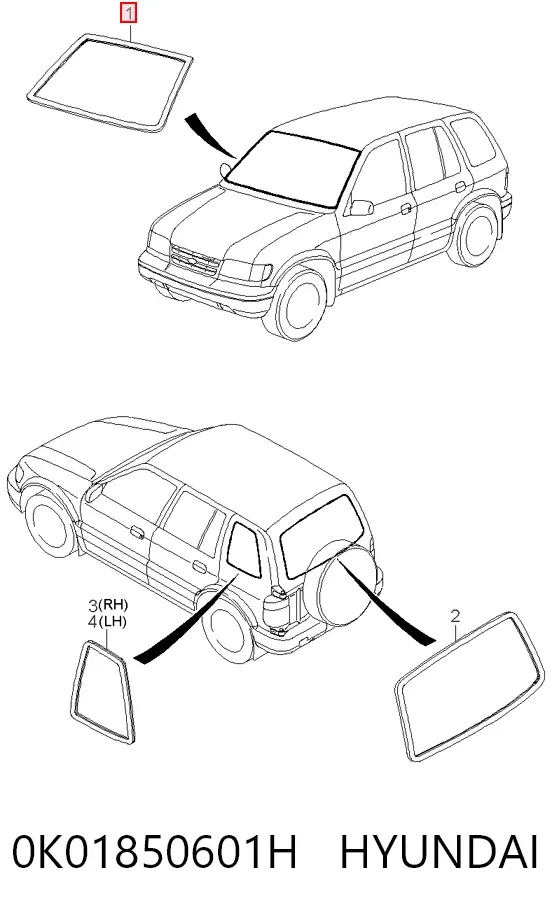 Накладка лобового скла KIA Sportage I