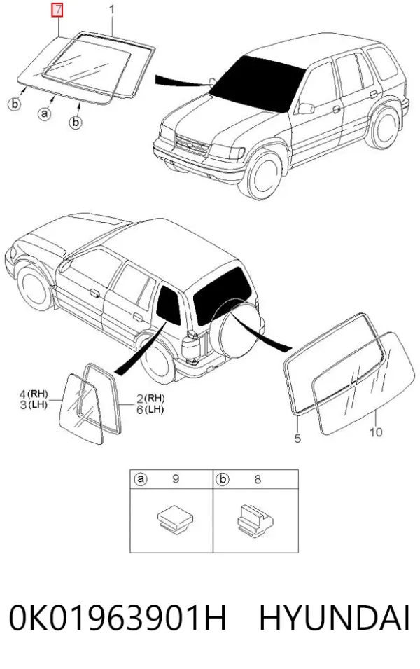 Лобове скло KIA Sportage I