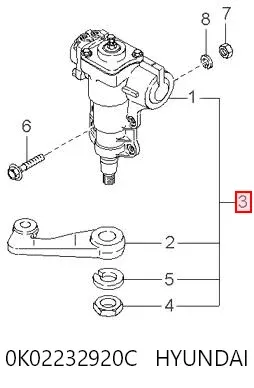 Рульовий редуктор 0K02232920C Hyundai/Kia