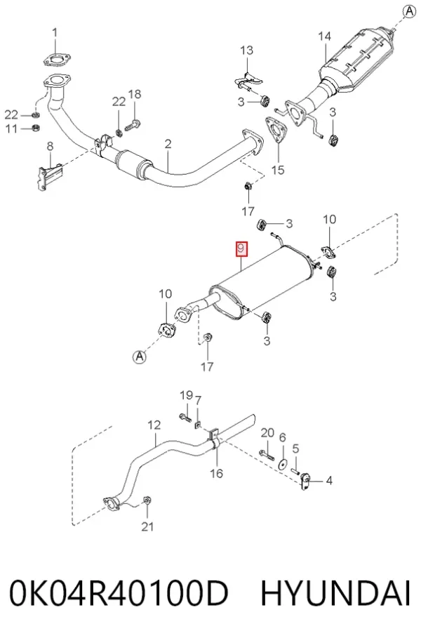  0K04R40100D Hyundai/Kia