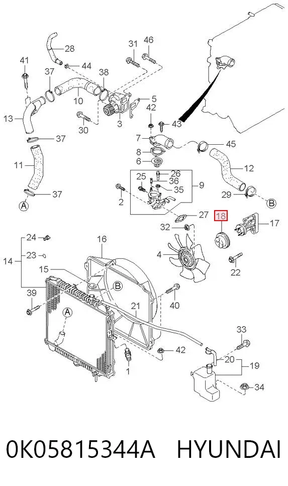  0K05815344A Hyundai/Kia
