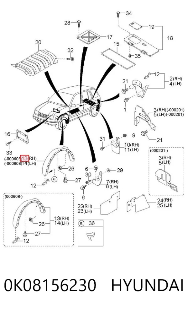  0K08156230 Hyundai/Kia