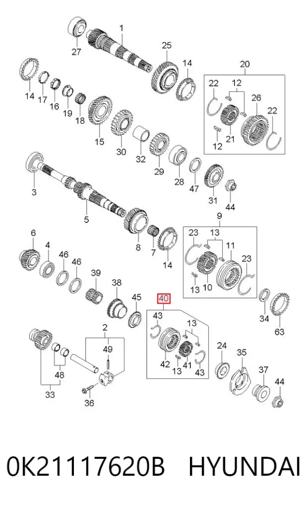  0K21117620B Hyundai/Kia