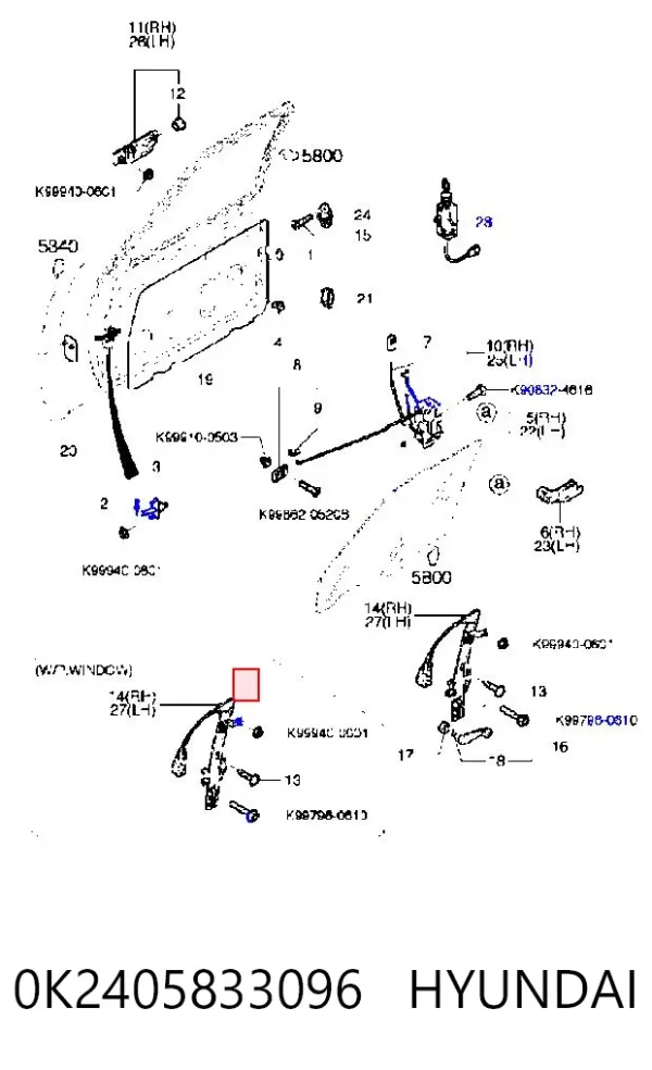  0K2405833096 Hyundai/Kia