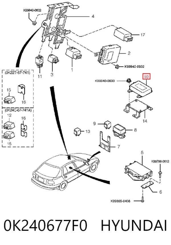  0K240677F0 Hyundai/Kia