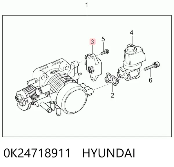 Потенціометр 0K24718911 Hyundai/Kia
