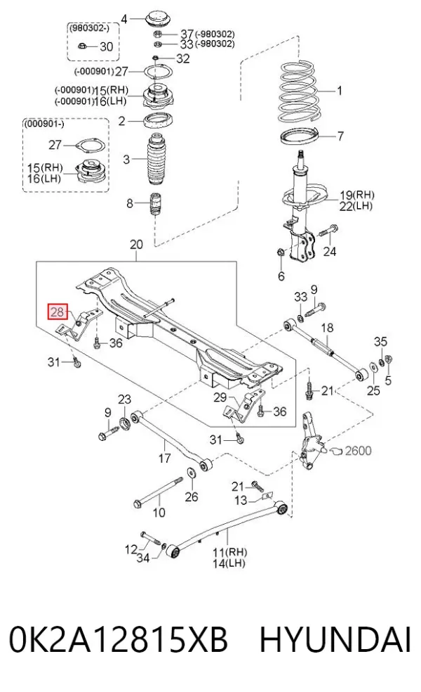  0K2A12815XB Hyundai/Kia