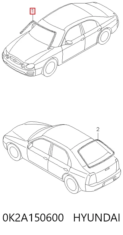 Накладка лобового скла KIA Shuma I
