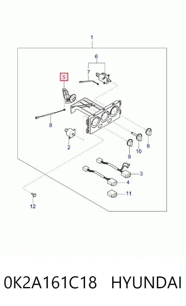 Блок управління кондиціонером 0K2A161C18 Hyundai/Kia