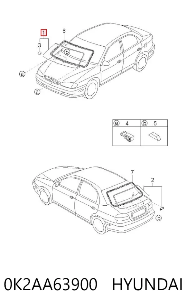 Лобове скло 0K2AA63900 Hyundai/Kia