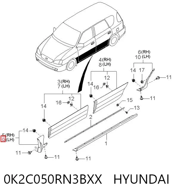  0K2C050RN3BXX Hyundai/Kia
