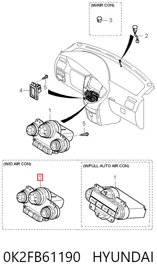 Резистор пічки 0K2FB61190 Hyundai/Kia