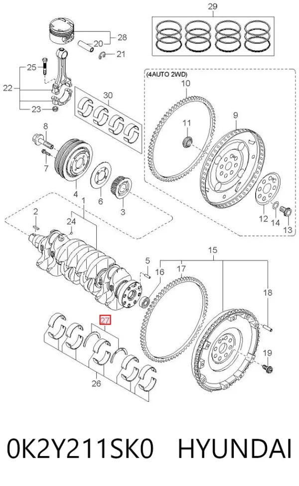 0K2Y211SK0 Hyundai/Kia