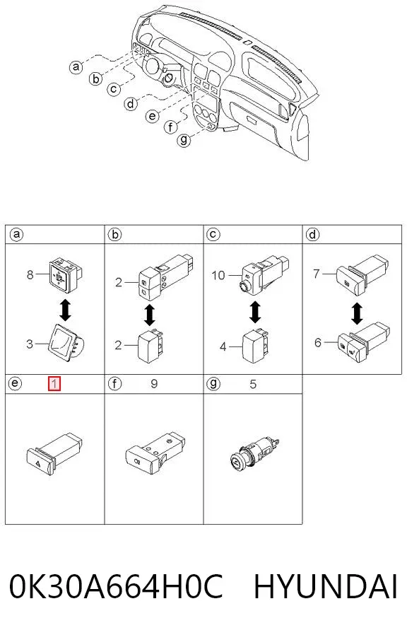  0K30A664H0C Hyundai/Kia
