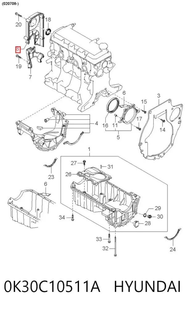  0K30C10511A Hyundai/Kia
