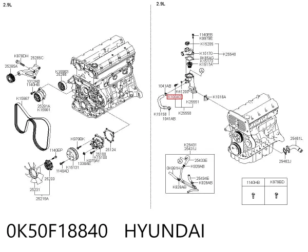 Датчик температури охолоджуючої рідини 0K50F18840 Hyundai/Kia