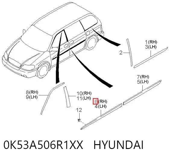  0K53A506R1XX Hyundai/Kia