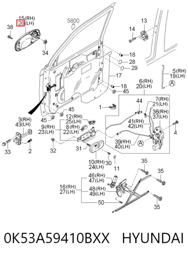  0K53A59410BXX Hyundai/Kia