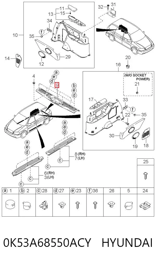  0K53A68550ACY Hyundai/Kia