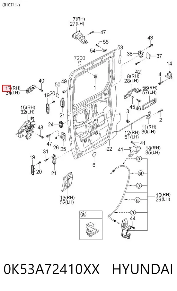  0K53A72410XX Hyundai/Kia