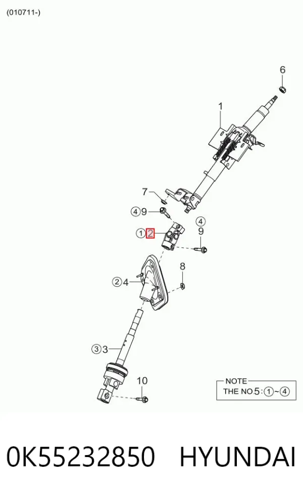 Рульова колонка 0K55232850 Hyundai/Kia
