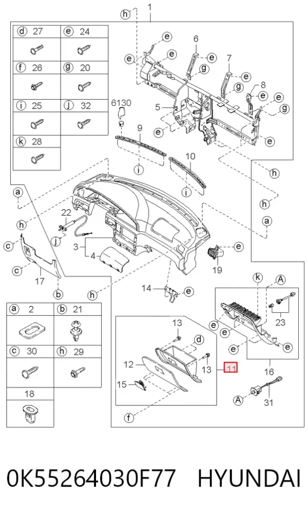  0K55264030F77 Hyundai/Kia