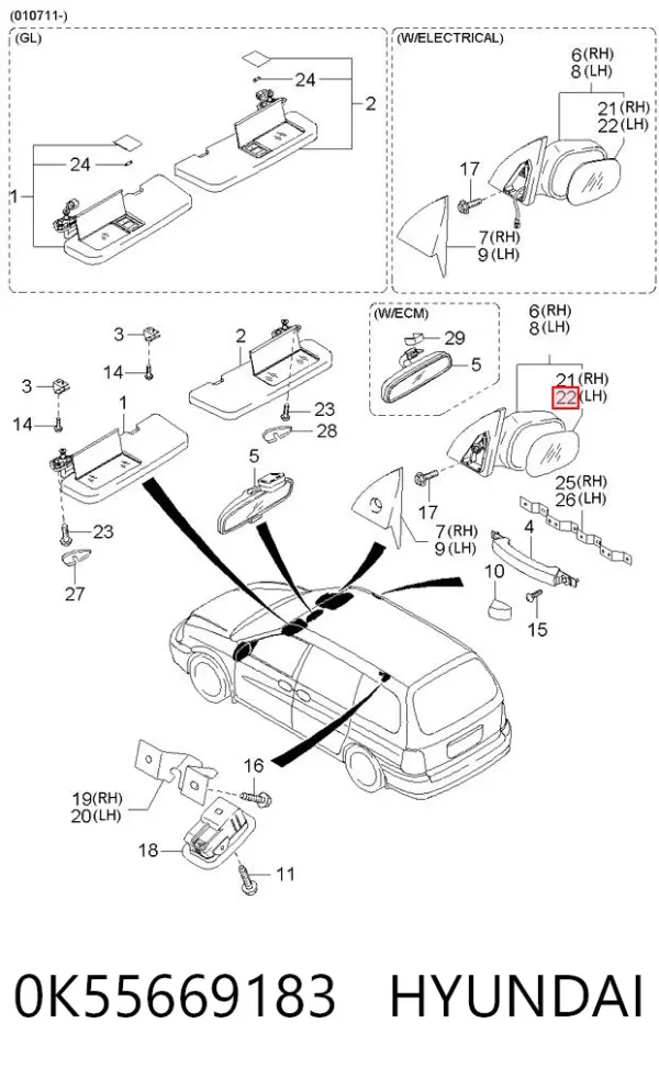  0K55669183 Hyundai/Kia