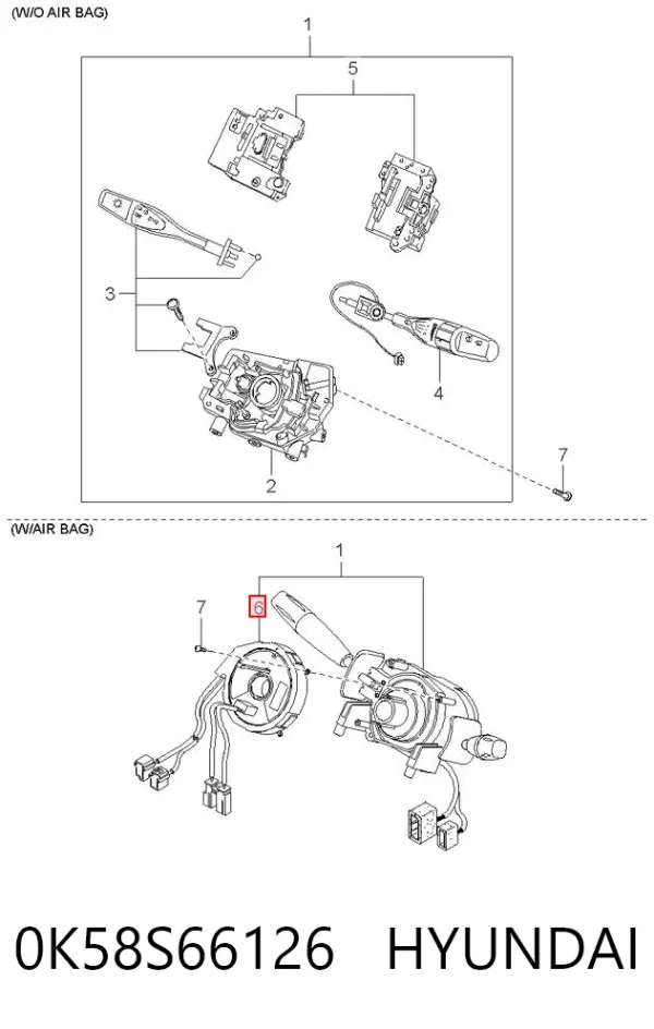  0K58S66126 Hyundai/Kia
