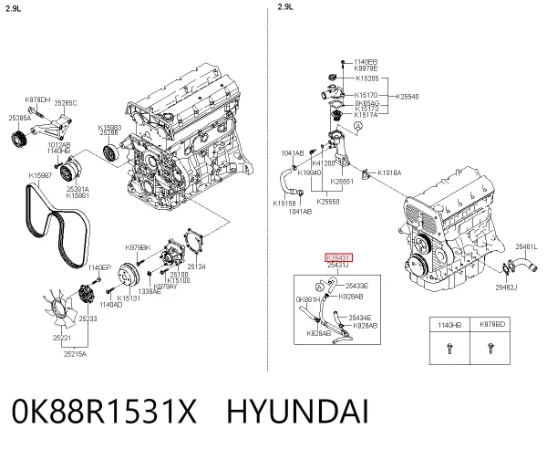  0K88R1531X Hyundai/Kia