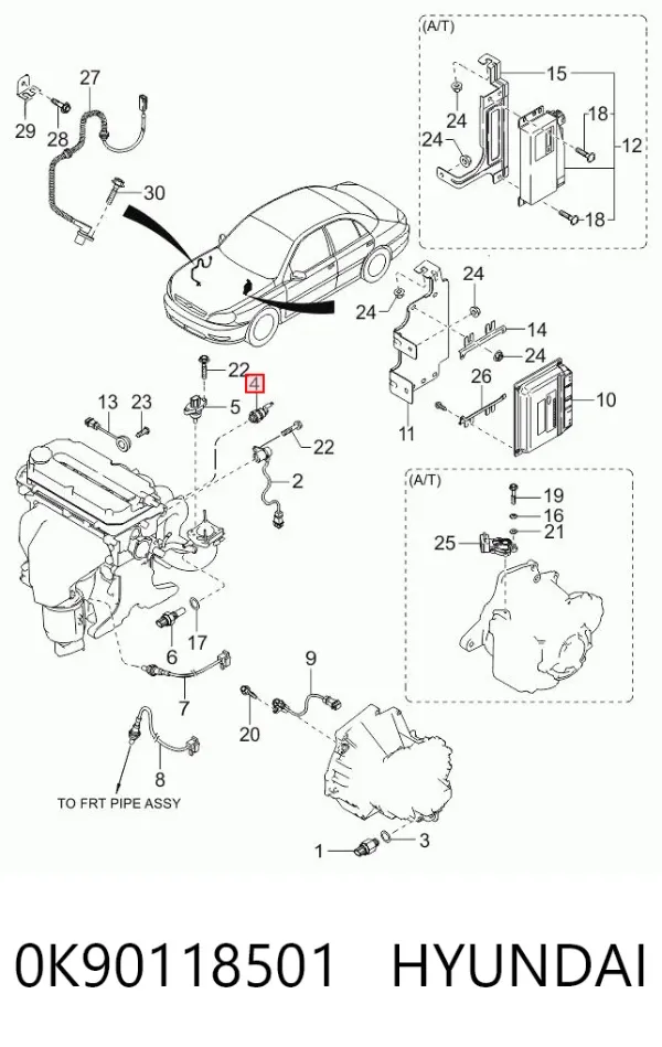Датчик тиску масла 0K90118501 Hyundai/Kia