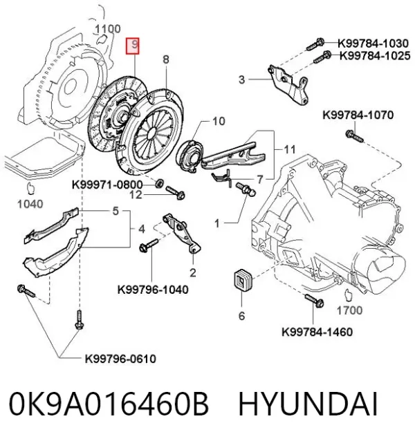 Диск зчеплення KIA Clarus K9A