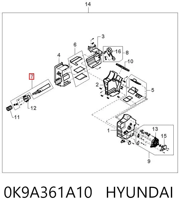 Радіатор пічки 0K9A361A10 Hyundai/Kia