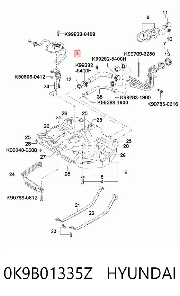 Бензонасос KIA Clarus K9A