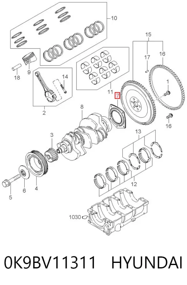 Сальник колінвала задній LUF100300L Land Rover