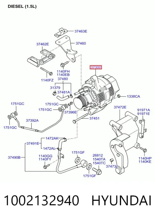 Генератор Hyundai Matrix FC