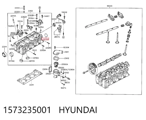 Заглушка блоку циліндрів Hyundai Sonata IV
