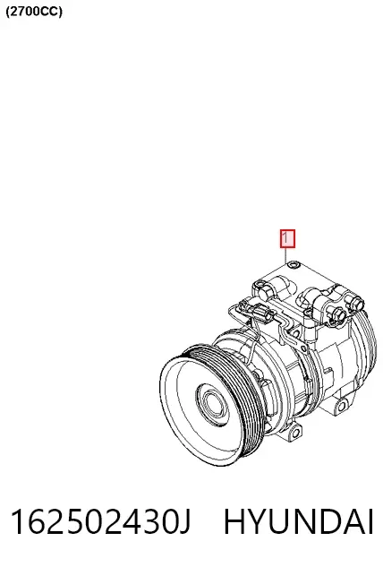 Компресор кондиціонера 162502430J Hyundai/Kia