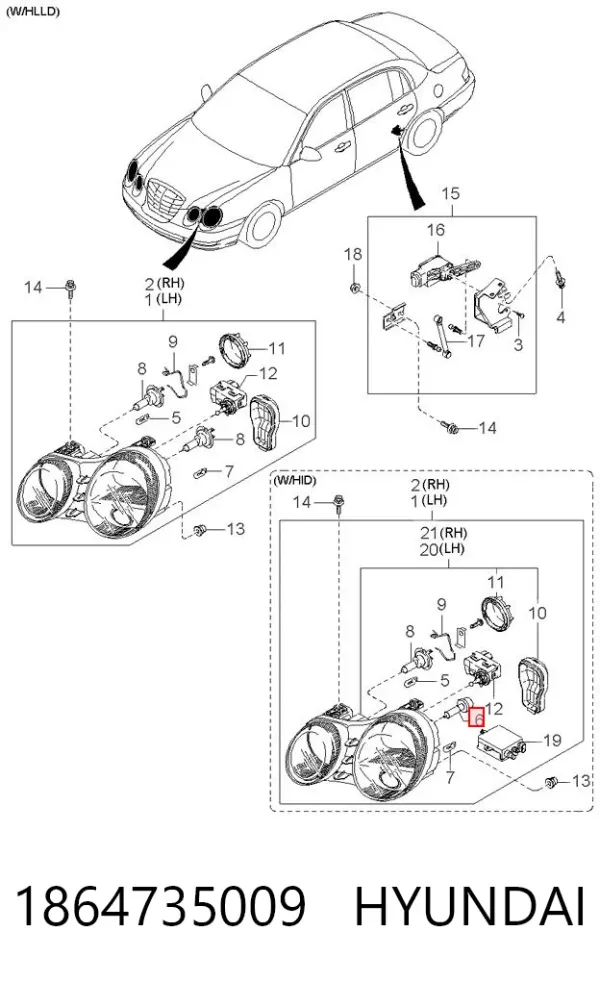 Лампочка ксеноновая 1864735009 Hyundai/Kia