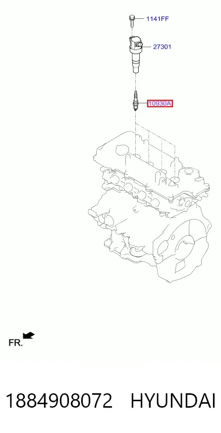 Свічки запалювання 1884908072 Hyundai/Kia