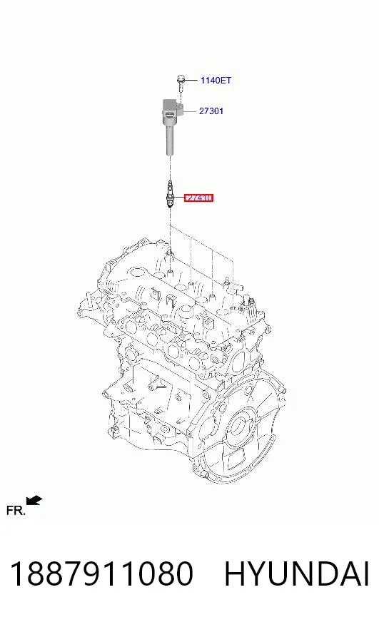 Свічки запалювання 1887911080 Hyundai/Kia