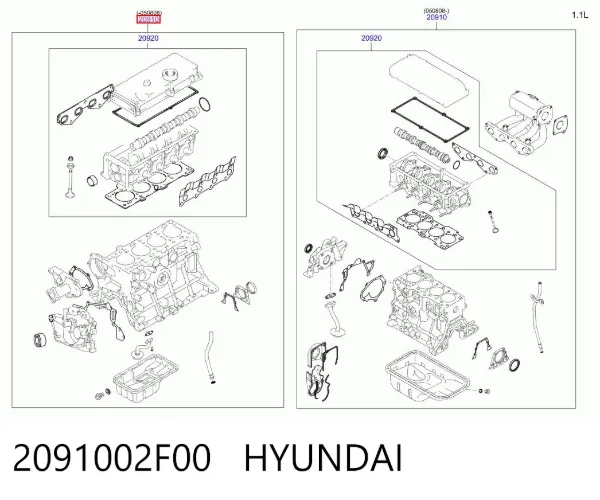 Комплект прокладок PFAM077 Parts-Mall