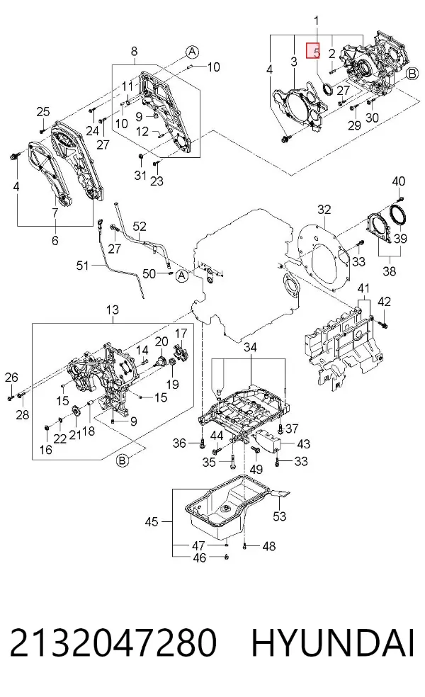 Сальник коленвалу 2132047280 Hyundai/Kia