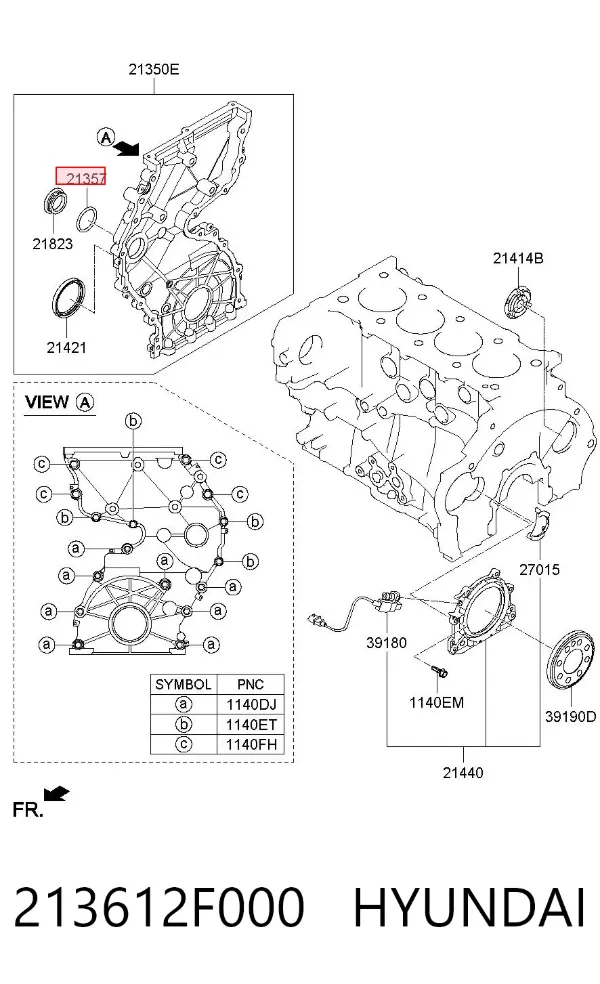 Герметик піддону картера двигуна 213612F000 Hyundai/Kia