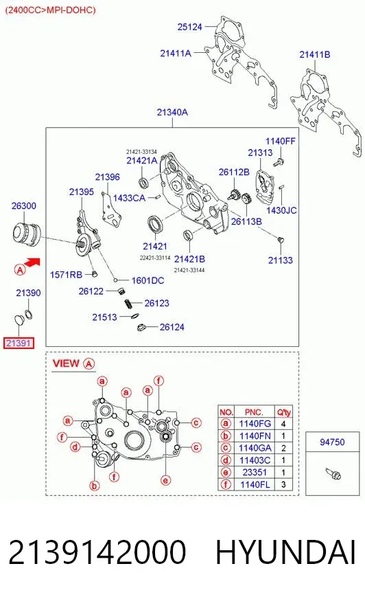  2139142000 Hyundai/Kia