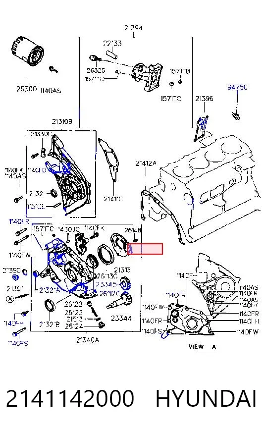 Прокладка масляного насосу 2141142000 Hyundai/Kia