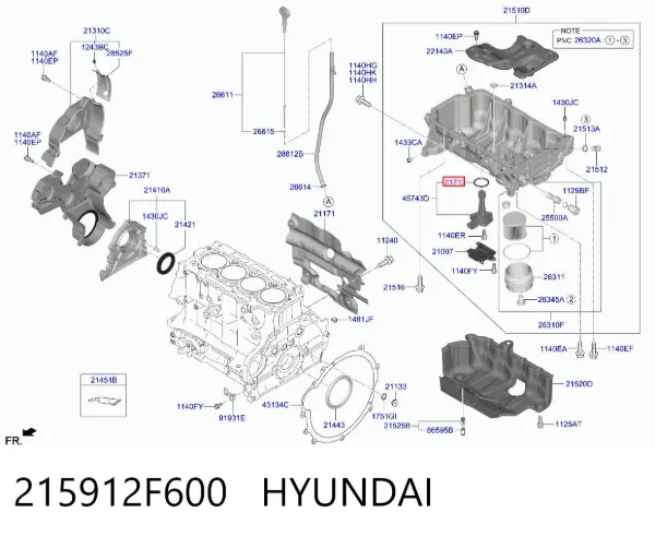  215912F600 Hyundai/Kia