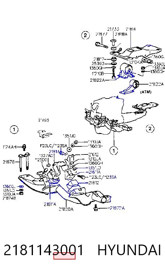 Подушка (опора) двигуна, ліва Mitsubishi L 300 P0W, P1W, P2W